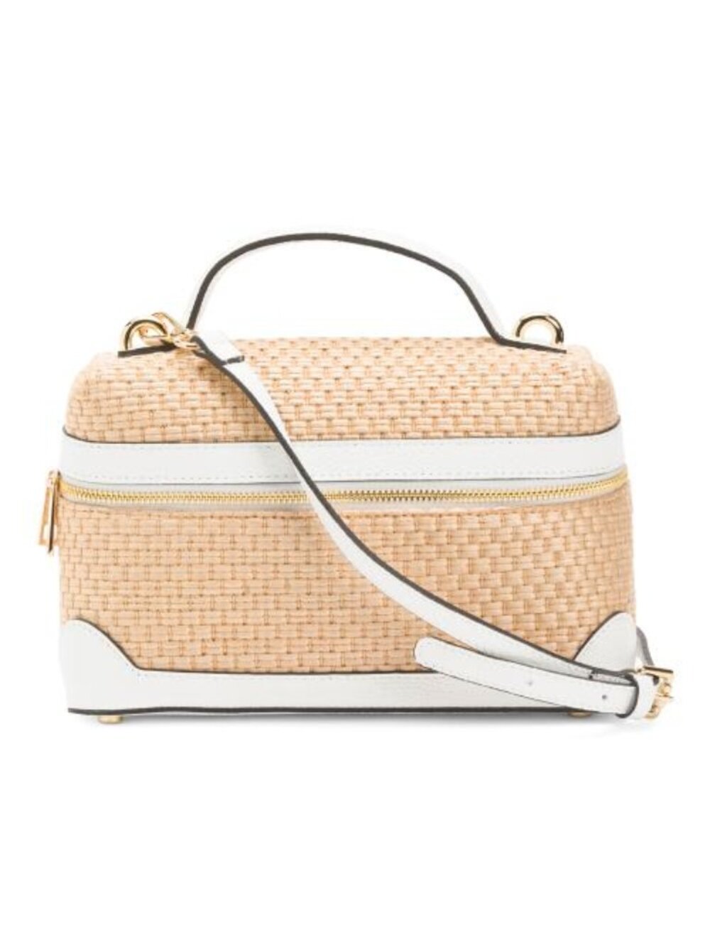 CHEVAL Made In Italy Straw Large Vanity Case